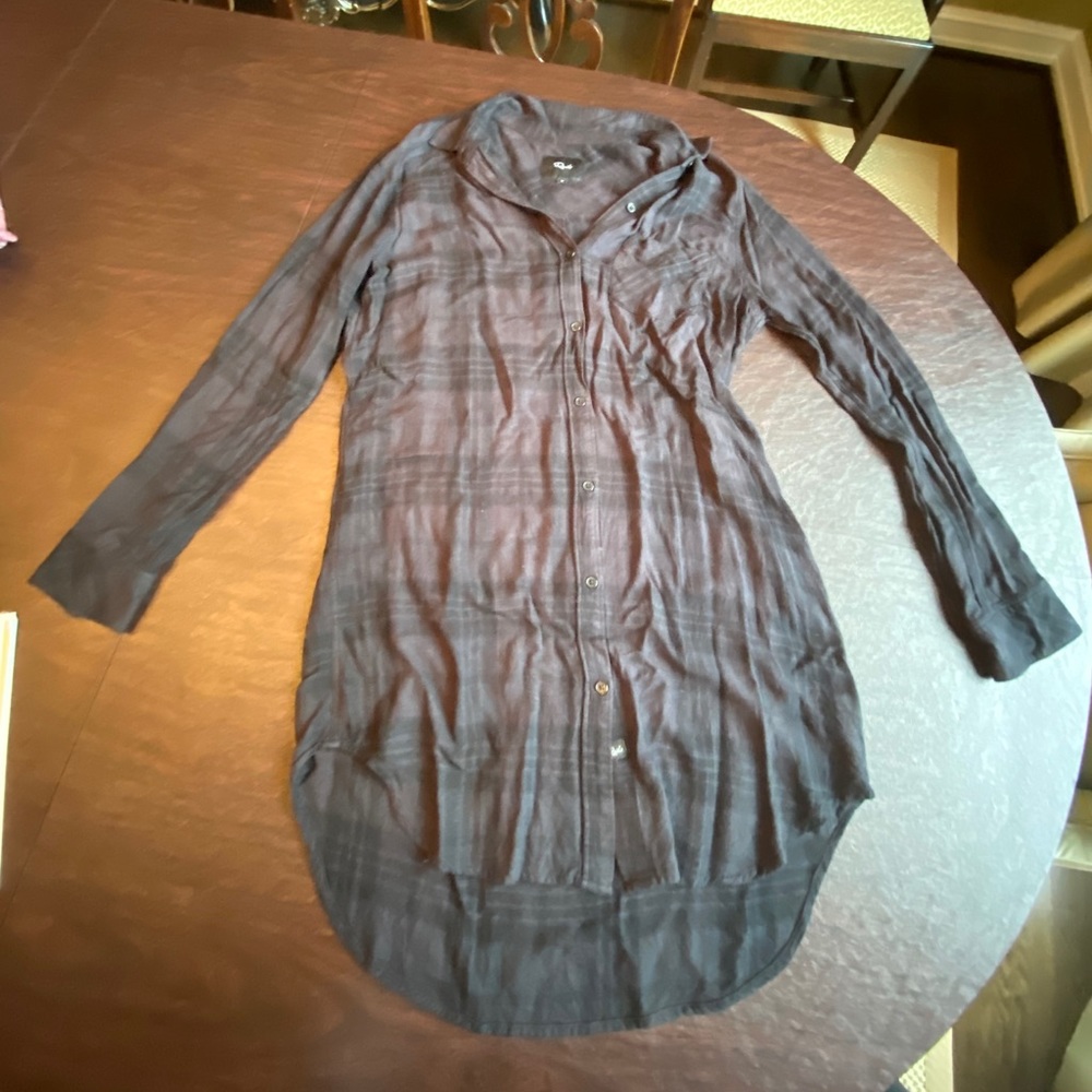 Rails plaid shirt dress.